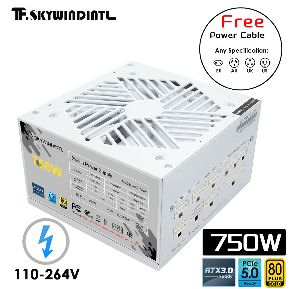 1000W White Modular Power Supply - Weiß 750 W 850 W 1000