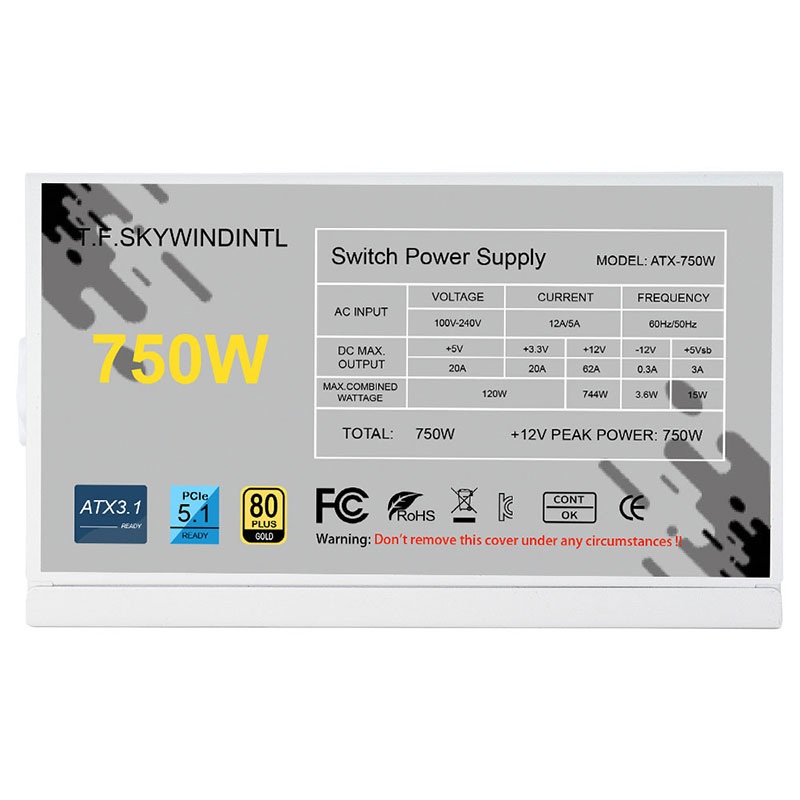 Weiß 750 W 850 W 1000 W 1200 W – 1000W White Modular Power Supply Bewertung und Preis