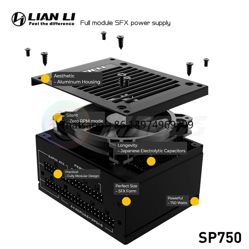 LIAN LI PSU 750W SFX-Netzteil  – 750W Sfx Fully Modular Power Supply Bewertung und Preis